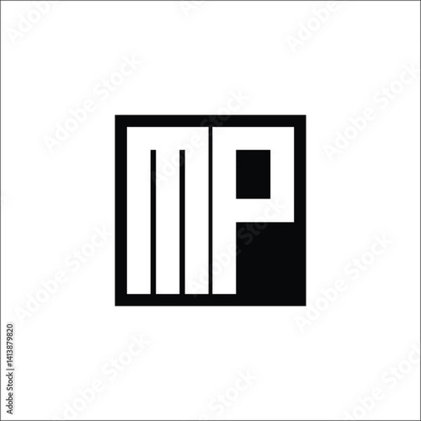 Fototapeta Modern Letter Combination Logo - Minimalistic Design