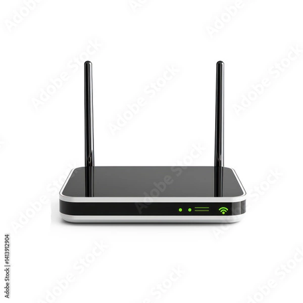 Fototapeta Modern wifi router isolate on transparent background