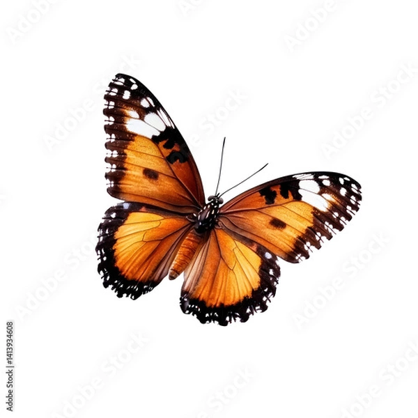 Fototapeta Butterfly flying isolate on transparent background