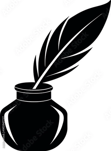 Fototapeta feather and ink
