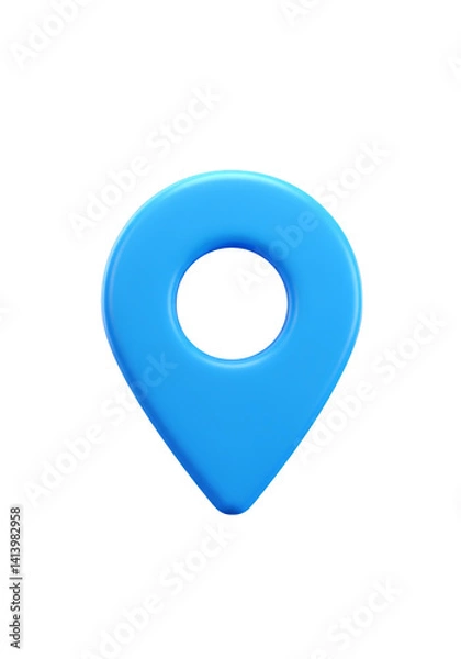 Obraz Blue location pin icon