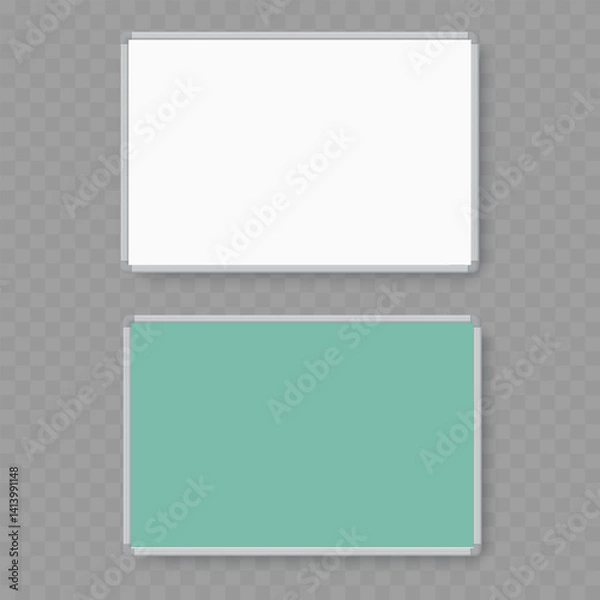 Obraz Blank and Colored Rectangular Frames Mockup - Vector