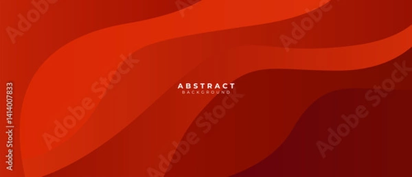 Obraz Abstract red wave design with flowing lines and smooth texture