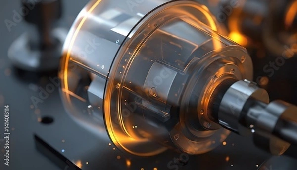 Obraz Futuristic Quantum Computing Core Glowing Energy Precision Technology