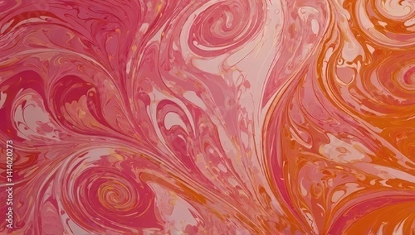 Obraz pink abstract wallpaper with orange swirls