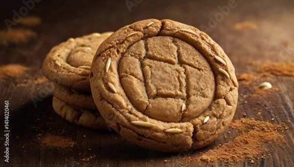Obraz Realistic professional photography of a canela cookie