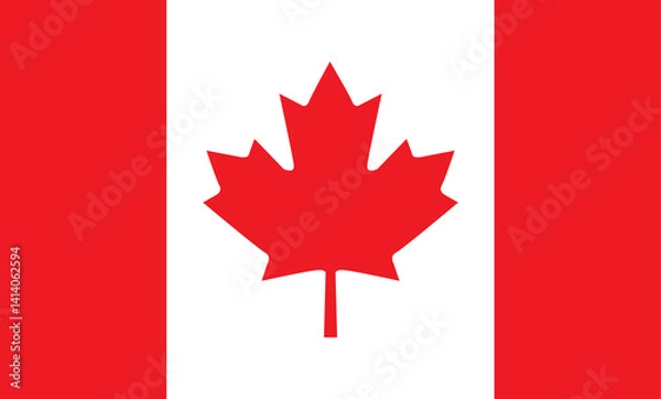 Obraz Canadian flag illustration 캐나다 국기 일러스트