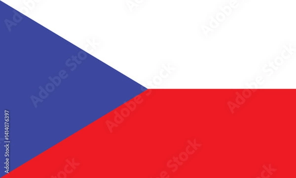 Obraz Czech Republic Flag Illustration 체코 국기 일러스트