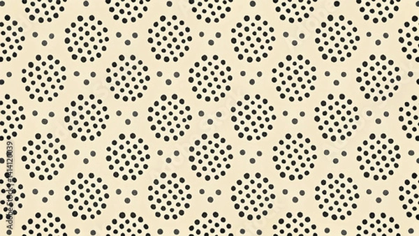 Fototapeta Polka Dot Pattern Minimal  Vector
