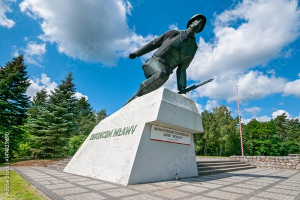 Obraz Monument to the Defenders of Mława in Uniszki, Uniszki Zawadzkie. Masovian Voivodeship, Poland	
