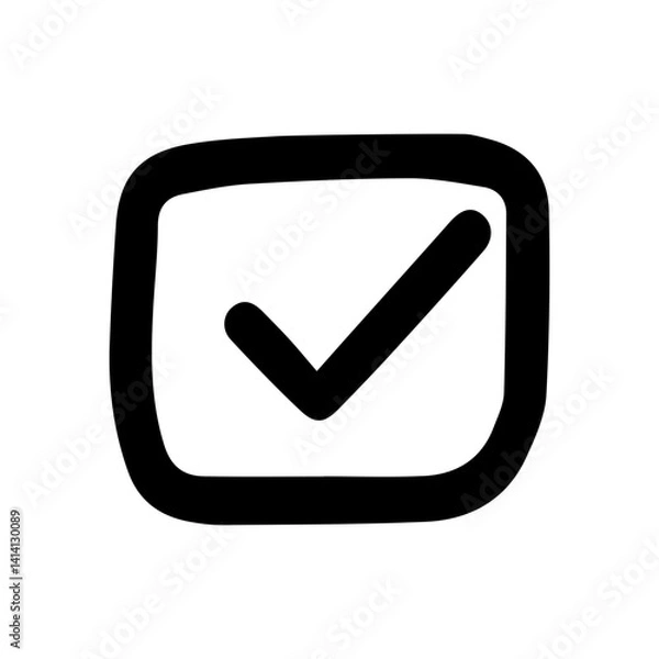 Obraz Checkbox doodle vector icon