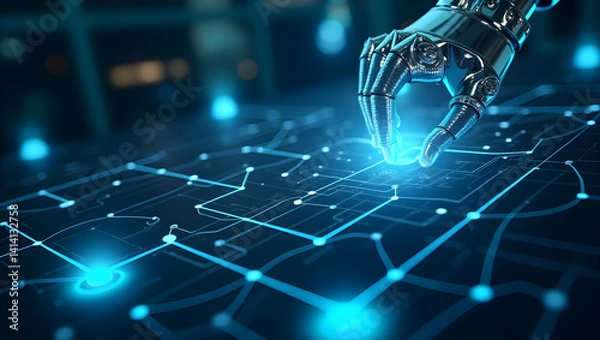 Obraz Transformative Automation in Global Manufacturing: Robotics Systems Integration, Digital Process Innovation & Streamlined Production for Competitive Industrial Performance - Photo Stock Concept
