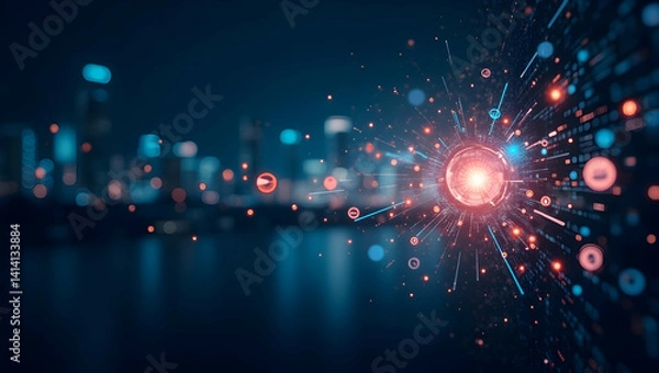 Obraz Striking Visual Narrative: The Digital Commerce Revolution in Modern Advertising - Advanced Interactive Branding & Future Marketing Strategies