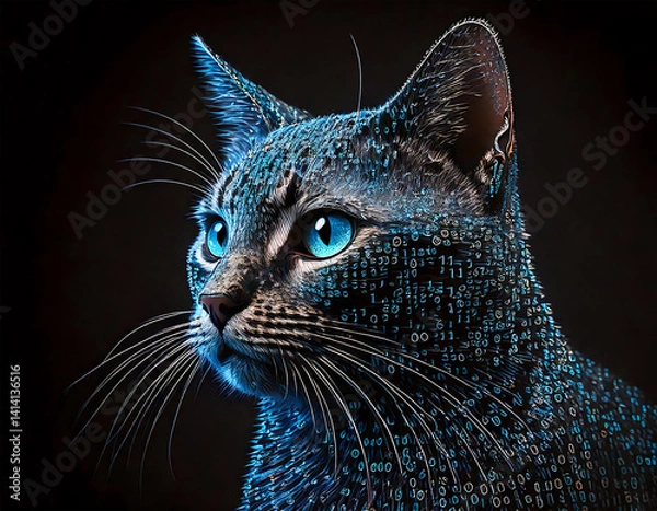 Obraz Digital cat