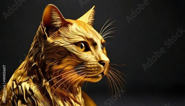 Obraz Golden cat portrait