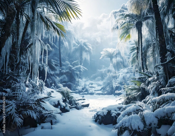 Obraz Snowbound tropical jungle