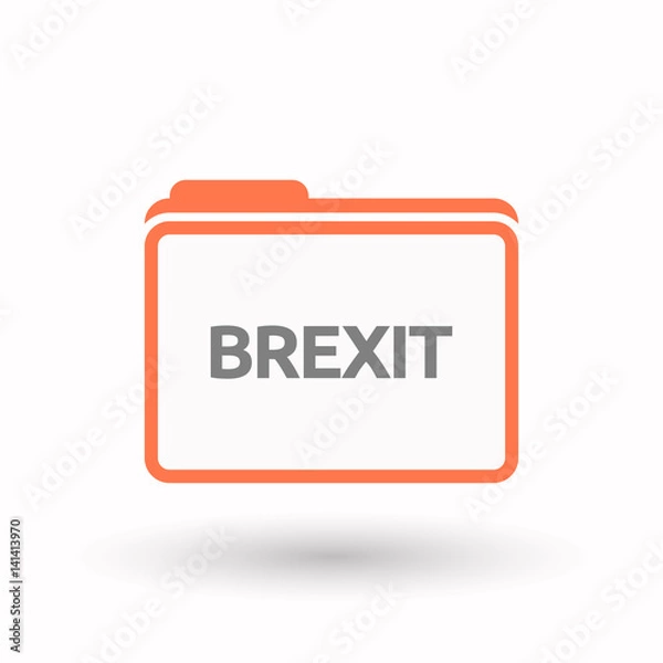 Fototapeta Isolated folder with  the text BREXIT