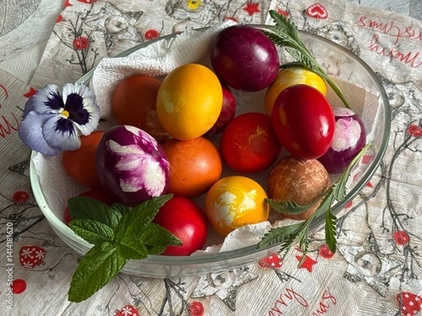 Obraz Colorful Easter eggs