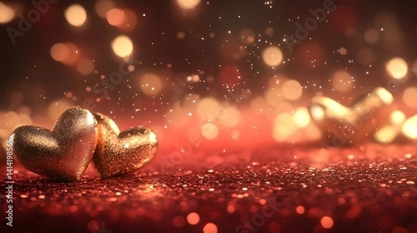 Obraz red heart background