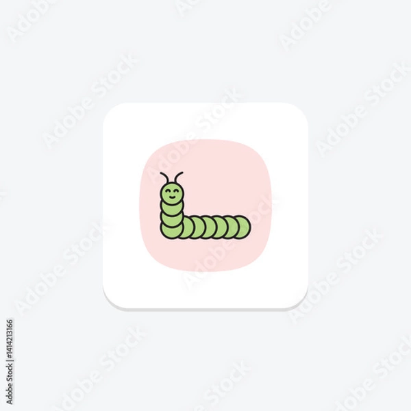 Obraz Caterpillar, vector, pixel perfect, illustrator file