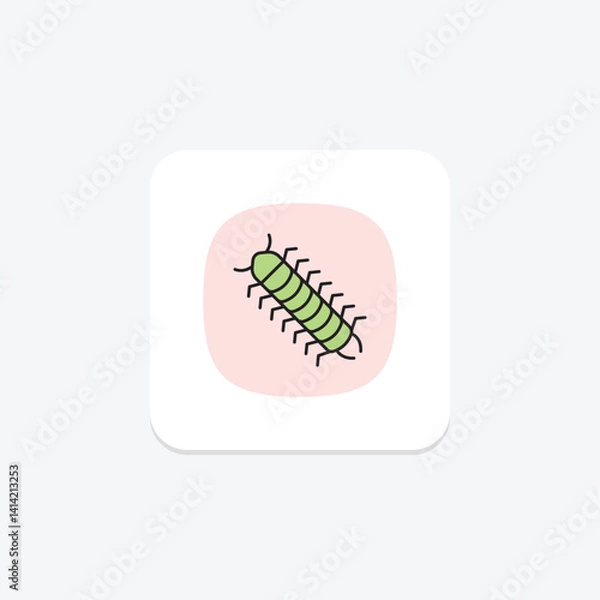 Fototapeta Millipede, vector, pixel perfect, illustrator file