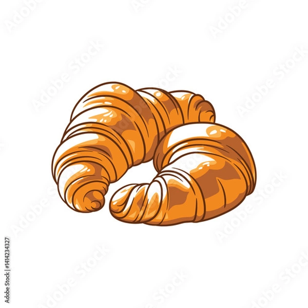 Obraz Delicious Croissant with Flaky Layers and Soft Texture