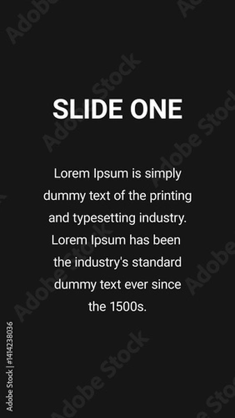 Fototapeta Sliding Full-Screen Text Blocks. Left And Right Animation Direction.