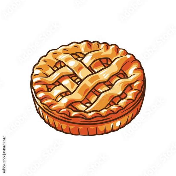 Obraz Freshly And Delicious Apple Pie Dessert Design