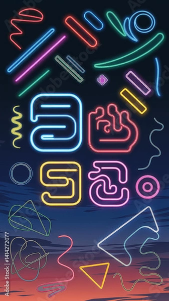 Obraz colorful paper clips