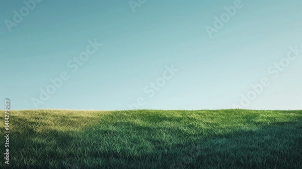 Obraz 空と土手のシンプルなコピースペースのある背景