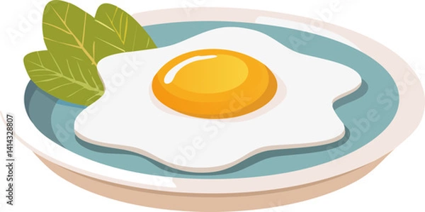 Fototapeta fried egg on a plate