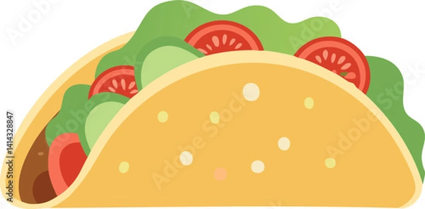 Fototapeta vector illustration of a taco