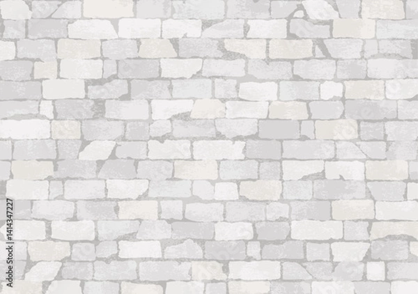 Fototapeta 白い古いグランジレンガ