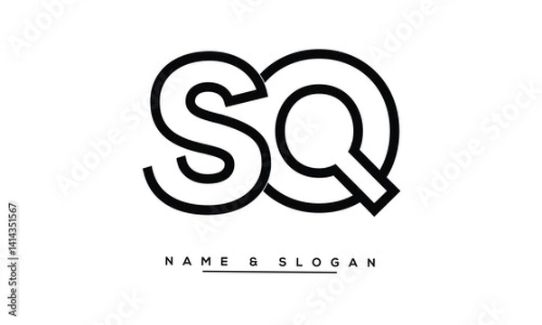 Fototapeta SQ, QS Abstract Letters Logo Monogram