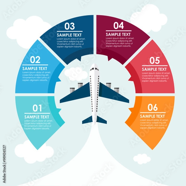 Obraz Airplane infographic