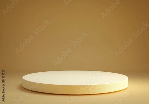 Fototapeta Simple Minimalist Display Platform on Neutral Background for Showcase