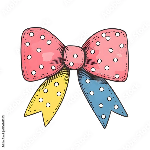 Fototapeta polka dot ribbon bow
