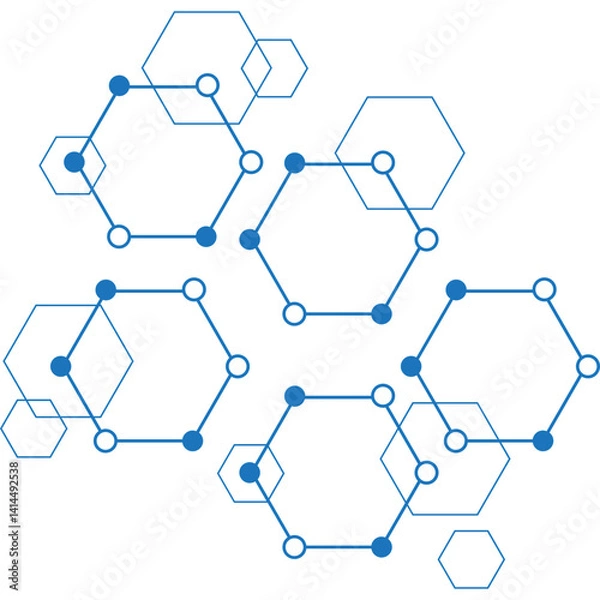 Fototapeta Hexagon Technology