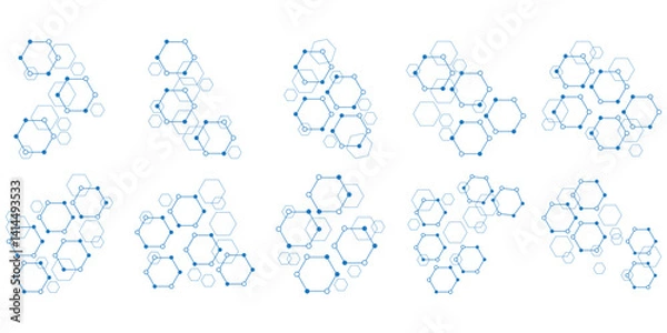 Fototapeta Hexagon Technology