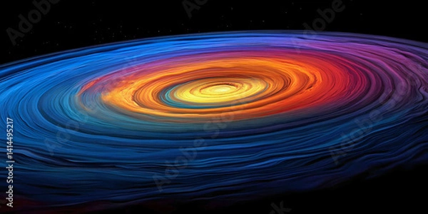 Obraz Colorful Swirling Galaxy, ai generated.