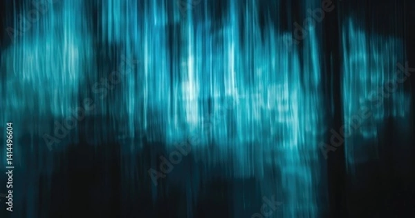 Obraz Abstract blue and black vertical lines create a sense of depth and motion.