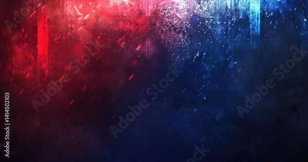 Fototapeta Abstract background with red and blue hues, resembling a dynamic, digital environment.