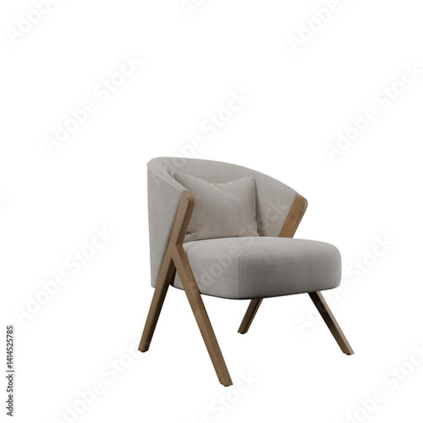 Obraz gray chair with transparent background