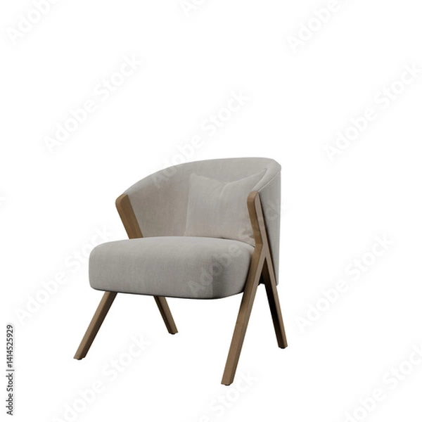 Obraz gray chair with transparent background