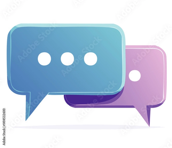 Fototapeta Colorful Chat Bubbles for Messaging and Communication Concepts


