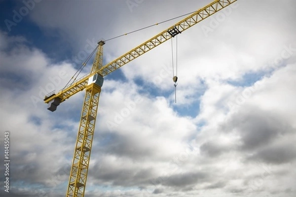 Fototapeta Composite image of studio shoot of a crane 