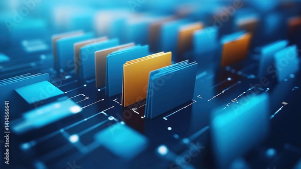 Fototapeta Software for managing documents and data ensuring smooth workflow and secure accessibility