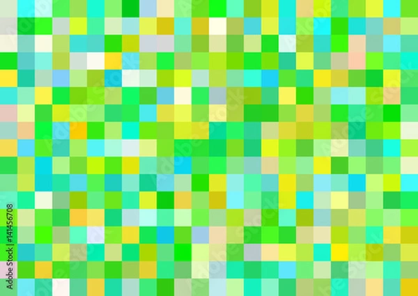 Obraz モザイク　四角　緑