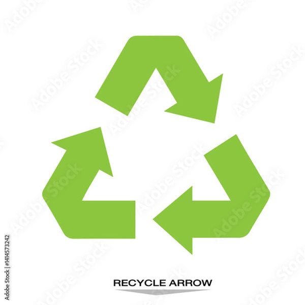 Fototapeta recycle symbol on white background