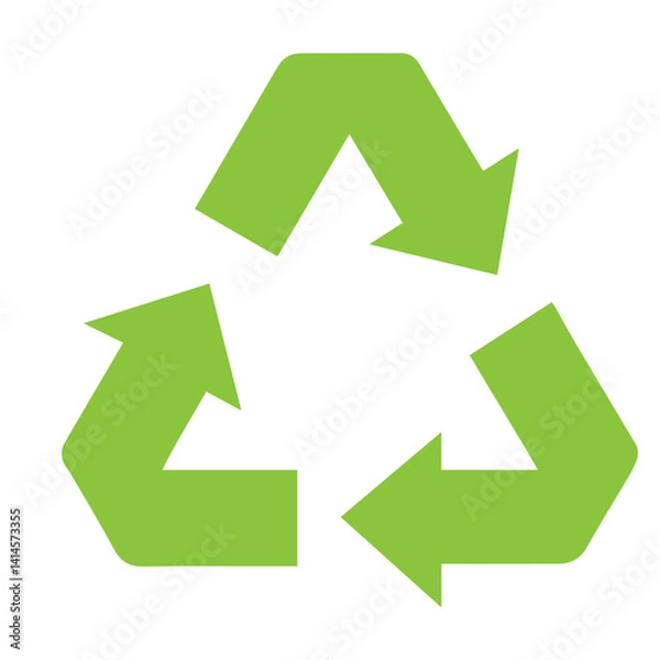 Fototapeta recycle symbol on white background